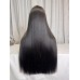 300% Density Double Drawn Bone Straight 2x6 5x5 Transparent Lace Closure Wig